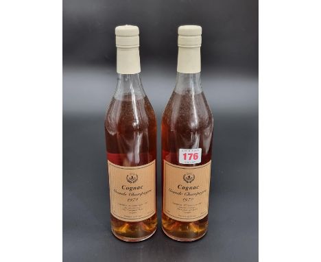 Two 70cl bottles of Hine 1972 Vintage Fine Champagne Cognac, landed in 1977, bottled in 1997, specially selected for The Conn