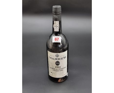 A 75cl bottle of Warre's Quinta Da Cavadinha 1984 Vintage Port. 