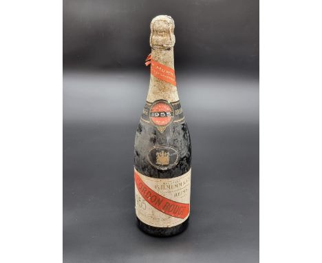 A 75cl bottle of Mumm 'Cordon Rouge' 1955 Vintage Tres Sec Champagne. 