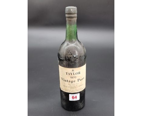 A bottle of Taylor's 1970 Vintage Port. 