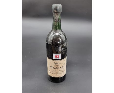 A bottle of Taylor's 1966 Vintage Port. 