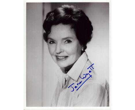 Jane Wyatt signed 10x8 inch black and white vintage photo. Good condition Est.