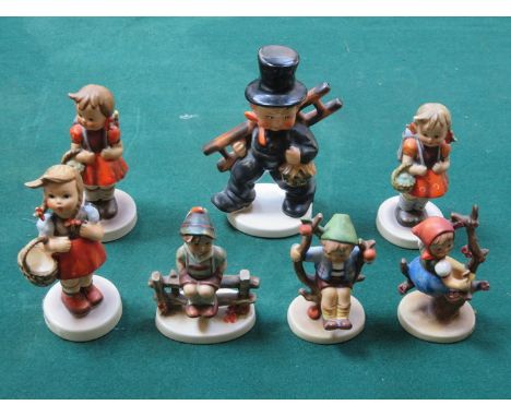 SEVEN VARIOUS GOEBEL FIGURES BY M J HUMMEL 