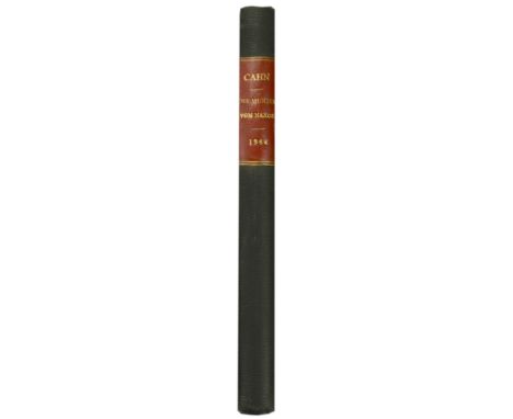 Cahn, H.A., Die Münzen der Sizilischen Stadt Naxos. First edition, Basel, 1944, 168pp, 12 fine plates (Clain-Stefanelli 2246*