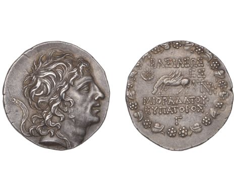 Greek Coinages, KINGDOM OF PONTOS, Mithradates Eupator (120-63): Tetradrachm, struck at Pergamum in third month of year 205 [
