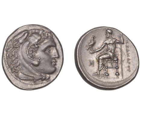 Greek Coinages, KINGDOM OF MACEDONIA, Alexander III: Tetradrachm, posthumous issue struck under Asandros at Miletos, Ionia, c