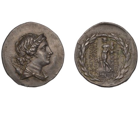 Greek Coinages, Magnesia on the Maeander: Tetradrachm, Struck c. 154-145, by the magistrate Pausanias son of Pausanias  Obver