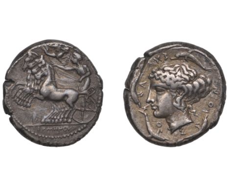 Greek Coinages, Syracuse: Tetradrachm, struck under the Second Democracy, c. 415-13, during the defence against Athens; signe