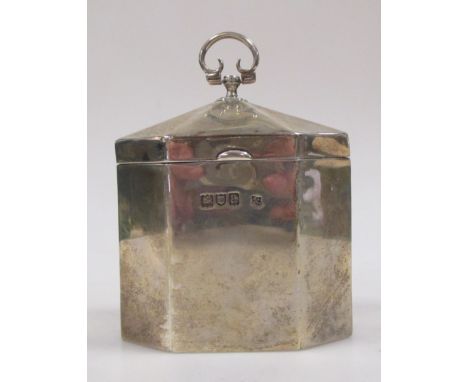 A silver caddy, London 1900, 4.2oz  
