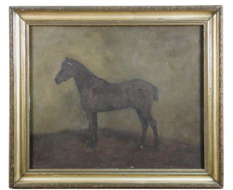 Violet Sells, later Mrs Whiteman (British, 1873-1952) Taffy, study of a dark bay pony signed lower right "Violet Sells 1908" 