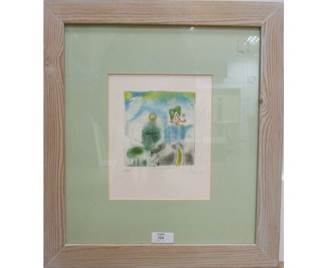French School (20th Century), Un Cuentito, indistinctly signed and numbered 10/75, coloured lithograph, 20 x 16cm  