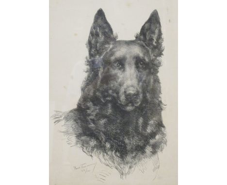 Paul Tavernier, (1852-1943), Two lithograph studies of dogs, both from an edition of 200, together with Leon Dauchin 1887-193