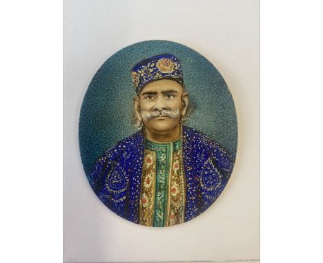 Believed to be Maharaja Ishwari Prasad Narayan Singh portrait miniature on ivory 6 x 5.5cm (2.5in x 2in) unframed Provenance: