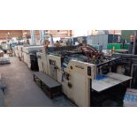 Trumax UV coating line comprising of Sakurai Cylinder SC102A screen printing and UV coating machine,