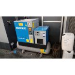 MARK MSM5.5D tank mounted screw compressor, 3,313 hours, (2019) serial number ITJ290439