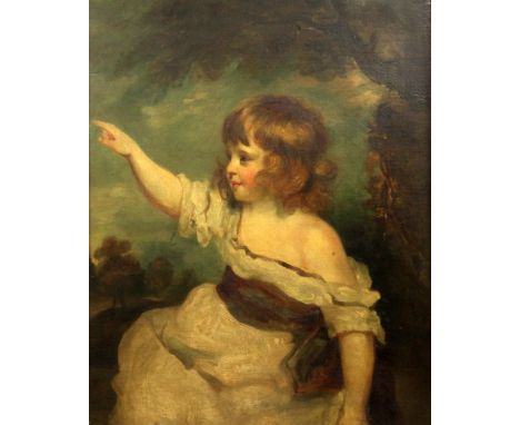 After Sir Joshua Reynolds (1723-1792)oil on canvas,Portrait of Master Francis George Hare,29 x 24.5in.