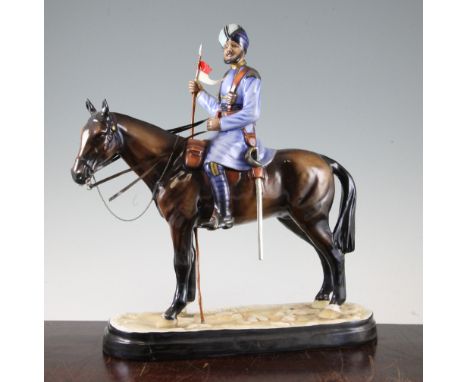 A Michael J. Sutty equestrian group 'Sowar', 27th Light Cavalry 1897, from the Imperial Armies, the British Army in India ser