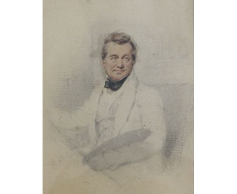 Horace Beevor Love (1800-1838)watercolour and pencil on paper,Self-portrait,7.75 x 6in.