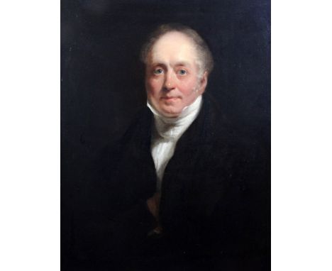 Circle of Thomas Lawrenceoil on canvas,Portrait of William Scoones (1776-1855), Solicitor, Tonbridge, Kent,30 x 25in.