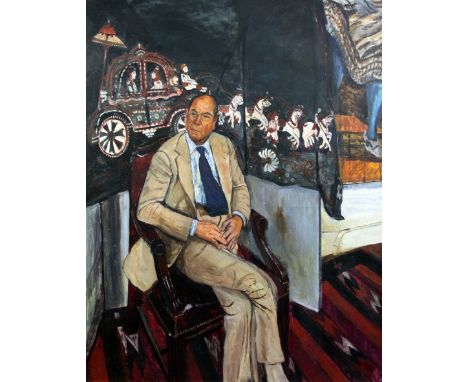§ Carel Weight (1908-1997)oil on canvas,Portrait of Thomas Handworth FRIBA,signed,38 x 30in.