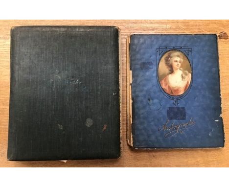 An Edwardian scrap book containing various sketches, applied flowers, watercolours, with various inscriptions and poems, etc,