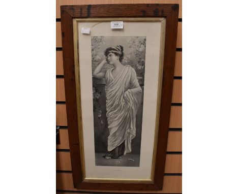 A set of four early 20th Century full length portrait prints, depicting ladies in fashionable dresses, entitled Morning, Even