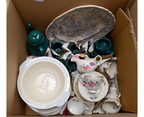 A collection of assorted ceramics to include; Foley Summertime set with cups, saucers, milk jug, sugar bowl, coffee pot; Gros