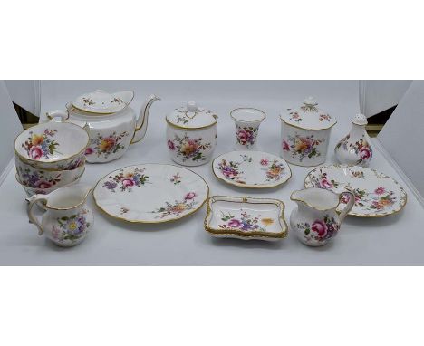 A collection of Royal Crown Derby Posie Pattern tea services along with Royal Pinxton Roses Antique Chrysanthemum and Imari G