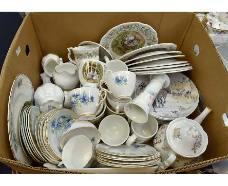 A collection of ceramics including Royal Doulton Brambly Hedge, teapot, cups, saucers, mugs, jug, various plates of various r