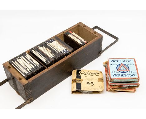 A collection of early 20th Century magic lantern glass slides of Richard Middleham Conway etc, along with Pathescope mini fil