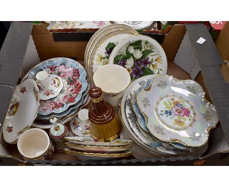 A collection of mid to late 20th Century tea wares and china, including Royal Crown Derby plates, Posie pattern, Royal Crown 