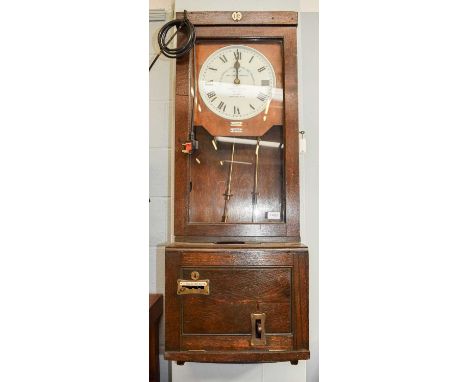 A Gledhill-Brook Clocking In Time Recorder, No. 58788, 115cm highWith door key