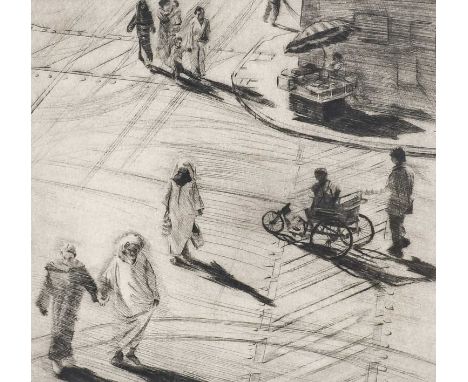 Piers Browne (b.1949)"Nuts, sweets and spice stall, Marrakech"Signed, inscribed and dated (19)79, numbered 4/30, etching, tog