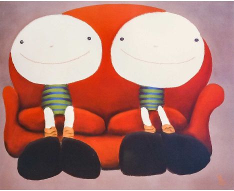 Mackenzie Thorpe (b.1956)"Twins"Signed, inscribed and numbered 516/850, giclee print, 44cm by 50cm