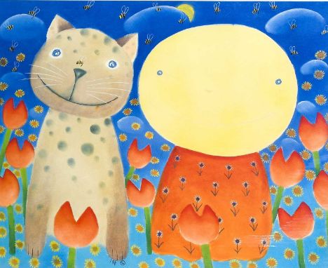 Mackenzie Thorpe (b.1956) "In the Summertime" Signed, inscribed and numbered 185/850, giclee print, 39.5cm by 45cm (unframed)