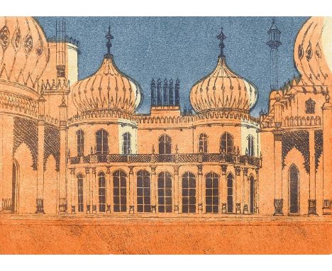 Robert Tavener (1920-2004)"The Royal Pavillion (No.1) Brighton Scenes" Signed, inscribed dated (19)71, numbered 9/50, lithogr