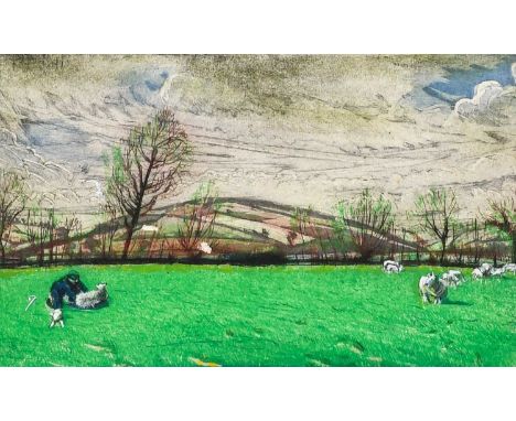 Piers Browne (b.1949)"On Wenlock Edge the Woods in Trouble", A E HousemanSigned, inscribed and dated (19)82, A/P, etching, to