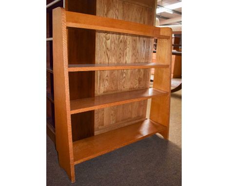 A Solid Light Oak Bookcase, 92cm by 21cm by 94cm