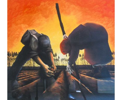 Mackenzie Thorpe (b.1956)"Life in the Land"Signed, inscribed and numbered 69/850, giclee print, 52.5cm by 53cm