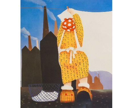 Mackenzie Thorpe (b.1956)"It's a Drying Day"Signed, inscribed and numbered 202/850, giclee print, 51cm by 40cm