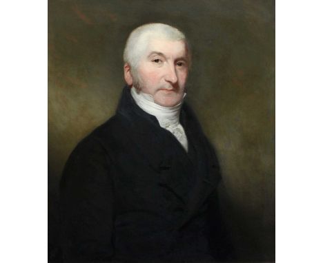 British School (18th Century)Portrait of a Gentleman, bust length, wearing a dark suit and white neck tie Oil on canvas, 67cm