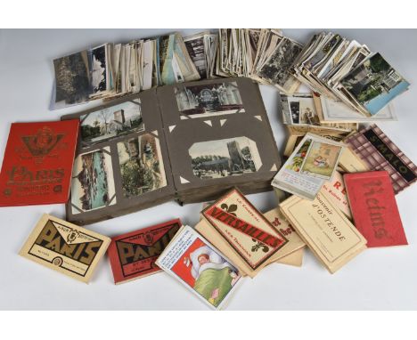 A large collection of vintage Guernsey / Jersey and topographical postcards to include Charabanc transport postcards, comical