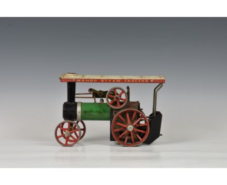 A Mamod Live Steam Tractor TE1A with burner and back box. *Not tested, no steering rod, signs of rust and wear.