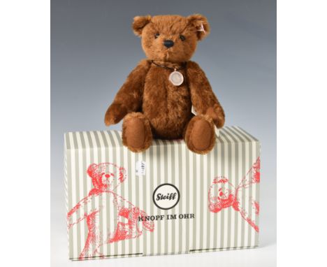 Steiff/Danbury Mint teddy bear entitled 'The World's First Teddy Bear' brown mohair, design referencing the the first bear re