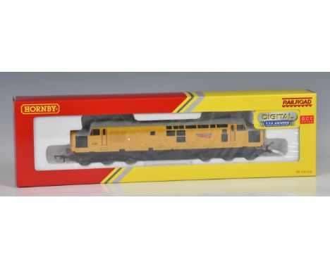 A boxed Hornby OO gauge R3289TTS Network Rail Class 37 diesel locomotive DCC fitted with TTS sound, no. 97301, in NR yellow l