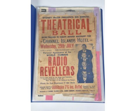 Two vintage Guernsey theatrical / concert posters and other signed ephemera to include THEATRICAL BALL, Wednesday, 29th July 