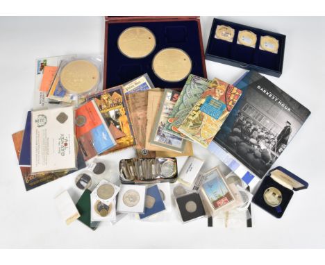 A large collection of various collectable coinage to include silver, commemorative coins, antique and vintage worldwide coina