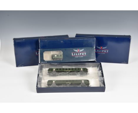 Liliput by Bachmann HO Gauge British Army Coaching Stock four boxed coach packs each with two coaches L350081, British Forces