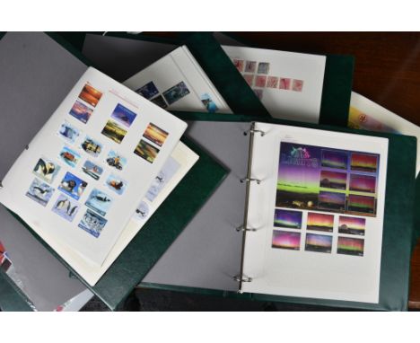 Philately interest - Five New Zealand stamp binders to include hinged stamps from 1880's (sparse) through to 2016, later vers