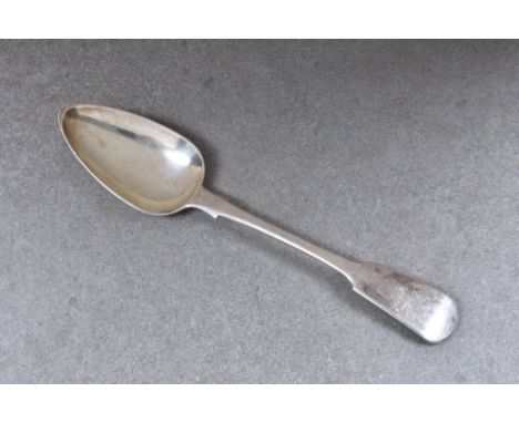 A Channel Islands silver fiddle pattern table spoon maker's mark T.DG J.LG struck once(Thomas de Gruchy and John le Gallais, 